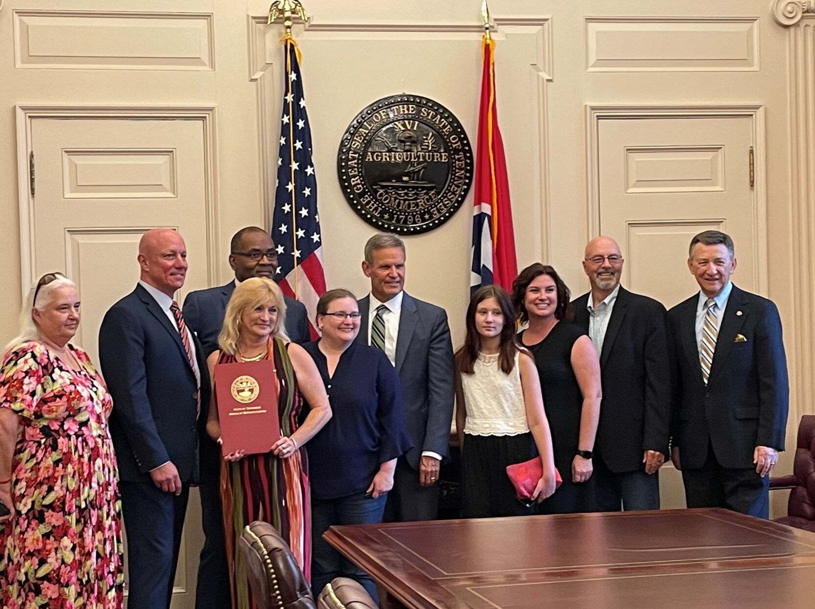 Tennessee Governor Bill Lee signs Ethan’s, Hailey’s and Bentley’s Law that honors fallen CPD officer Nicholas Galinger